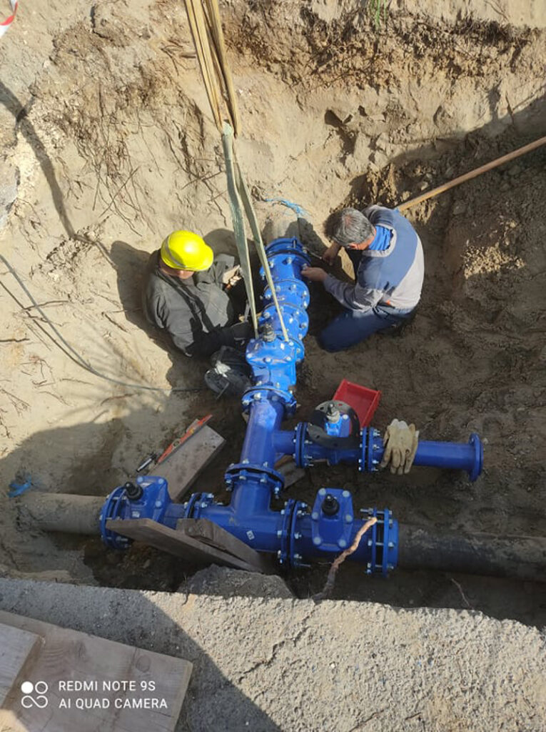 Installation du nouveau maillage hydraulique par sud hydrants